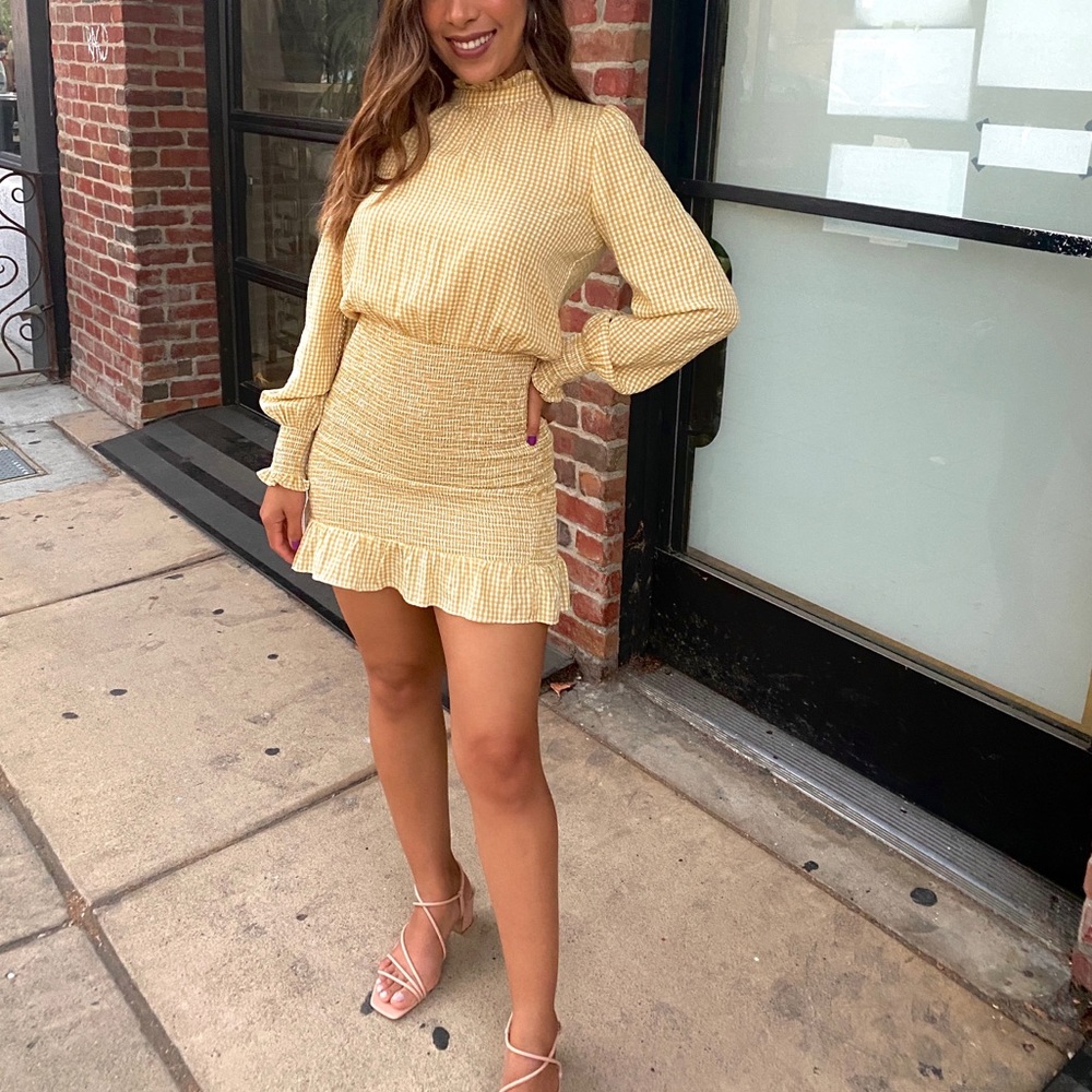 Forever 21 Gingham Yellow dress